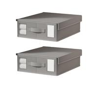 Oxtxuzdm Boîte de rangement de literie non tissée de grande capacité avec couvercle amovible et fenêtre transparente pour draps de lit, taies d'oreiller, organisateur de literie de grande capacité