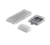 Oxtxuzdm Boîtier de disque double protocoles de type divisé, protection contre les surintensités et boîtier en ABS portable, protections de données sécurisées, boîtier de disque externe