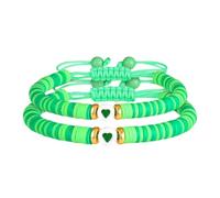 Oxtxuzdm Bracelets d'amitié extensibles pour filles en argile douce, légers et confortables, à porter au quotidien, bracelet réglable en céramique, bijoux d'amitié, taille unique, Comme décrit
