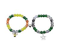 Oxtxuzdm Bracelets romantiques pour couple avec motif cœur, matériaux à haute élasticité pour couples et amis exprimant l'amour symbole de relation bijoux, taille unique, Comme décrit