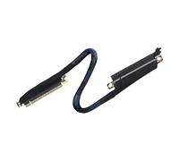 Oxtxuzdm Câble d'extension PCIe 5.0 X16 pour GPU 180 degrés Bande passante élevée 64 Go pour améliorer les flux d'air Sortie droite Boîtier PC Gestion des câbles Risers