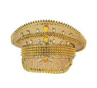 Oxtxuzdm Chapeau de festival de musique adulte avec rivets cloutés Décor scène spectacles spectacles de scène pour Nouvel An Noël Capitaine Chapeau pour femme