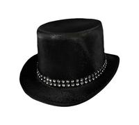 Oxtxuzdm Chapeau de magicien pour homme et femme avec strass décoratifs Fedoras Cosplay Costume Casquettes de cérémonie