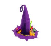Oxtxuzdm Chapeau de sorcière feuilles de champignon unique pour les amateurs de mode, convient pour Halloween, cosplay, fête de magicien