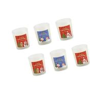 Oxtxuzdm Coffret cadeau de Noël en cire de soja - 6 pièces - Design sûr - Parfumé - Pour festival, ambiance intérieure - Ensemble élégant