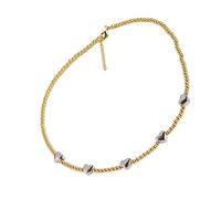 Oxtxuzdm Collier avec pendentif en forme de cœur en alliage réglable pour homme et femme - Accessoires de fête élégants - Chaîne de clavicule - Tendance - Couleur vive - Cadeau de bijoux, taille
