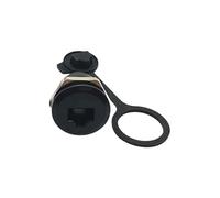 Oxtxuzdm Connecteur Ethernet femelle 8P8C RJ45 circulaire haute vitesse de transmission de données compatible avec commutateurs installations de vidéosurveillance en alliage de zinc étanche