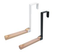 Oxtxuzdm Crochets de porte pliables multi-usages en bois et fer pour vêtements, serviettes, crochet pliable pour rangement de salle de bain