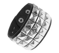 Oxtxuzdm Cuir Punk avec clous carrés Texture cuir Parfait pour les amateurs de rock et les créateurs de tendances Accessoires de festival de musique, taille unique, Comme décrit