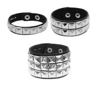 Oxtxuzdm Cuir Punk avec clous carrés Texture cuir Parfait pour les amateurs de rock et les créateurs de tendances Accessoires de festival de musique, taille unique, Comme décrit