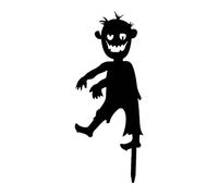 Oxtxuzdm Décoration de jardin sur le thème d'Halloween - Atmosphères effrayantes extérieures - Décoration de sol - Piquets décoratifs haute visibilité - Silhouette effrayante - Décoration de cour