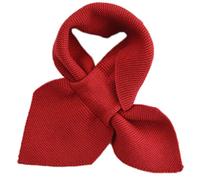 Oxtxuzdm Écharpe tricotée pour femme avec col croisée - Couleur unie - Pour l'hiver, Rouge, taille unique