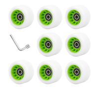 Oxtxuzdm Ensemble de roues de patins à roulettes à double rangée, accessoires pour quads de rechange avec roulements