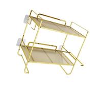 Oxtxuzdm Étagère de salle de bain multifonctionnelle au-dessus des toilettes, 2 nivellement en fer, solution de rangement compacte pour accessoires de bain, étagère compacte