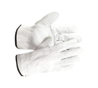 Oxtxuzdm Gants de travail robustes pour travaux de chantier et mécaniciens de chantier en cuir pour adultes - Respirants