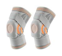 Oxtxuzdm Genouillère de sport avec stabilisateurs à ressort pour rotule élastique pour homme et femme pour basket-ball, course à pied, cyclisme