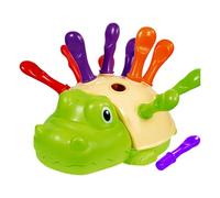 Oxtxuzdm Jouet de constipation de dinosaure de dessin animé pour enfants - Bâtiment éducatif précoce - Moteur fin - Compétence pour apprendre la cognition des couleurs - Dinosaure sensoriel