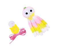 Oxtxuzdm Jouet interactif à suspendre pour chaton avec son couineur et peluche vibrante pour animal domestique mignon