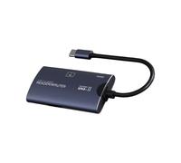 Oxtxuzdm Lecteur de cartes OTG en alliage d'aluminium pour TF et cartes mémoire, double port USB C, 480 Mbps, taux de transfert Plug and Play, taille portable, lecteur de cartes OTG à usage