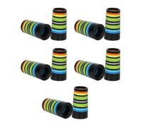 Oxtxuzdm Lot de 10 viroles en fer colorées rayées de golf 0,8 cm 1,9 cm fuselées et parallèles arbre parallèle