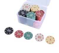 Oxtxuzdm Lot de 100 jetons professionnels pour l'enseignement des pièces de monnaie, compteurs d'apprentissage, roulettes, jetons de bingo