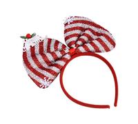 Oxtxuzdm Lot de 12 bandeaux Happy New Year 2024 avec grand nœud - Décorations de fête de Noël - Accessoires de costume