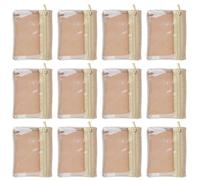 Oxtxuzdm Lot de 12 pochettes à bijoux portables et élégantes avec fenêtre transparente - Accessoire de décoration d'intérieur pour voyage et usage quotidien - Solution d'emballage de bijoux
