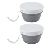 Oxtxuzdm Lot de 2 bols pliables en silicone pour aliments - 950 ml - Anti-fuite - Pour économiser de l'espace