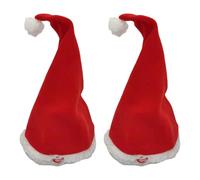 Oxtxuzdm Lot de 2 chapeaux de Père Noël chantants électriques interactifs en coton PP Décorations de vacances pour enfants et adultes Chapeau de Noël électrique avec musique