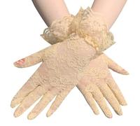 Oxtxuzdm Lot de 2 gants d'opéras en dentelle noire pour femme - Gants sophistiqués pour mariage et événement, couleur, 25x9x0.7cm