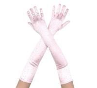 Oxtxuzdm Lot de 2 gants extensibles élégants pour demoiselles d'honneur pour danseuses et chanteurs, Rose., as size