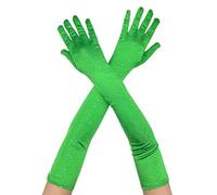 Oxtxuzdm Lot de 2 gants extensibles élégants pour demoiselles d'honneur pour danseuses et chanteurs, Vert, as size