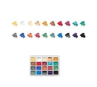 Oxtxuzdm Lot de 20 peintures aquarelles à pigments solides nacrés pour peintre