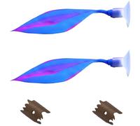 Oxtxuzdm Lot de 3 décorations en silicone en forme de feuille de poisson - Facile à installer et sans danger pour l'aquarium