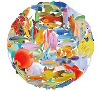 Oxtxuzdm Lot de 50 feuilles d'autocollants en forme de poisson pour récompense Scrapbooking Océans Animaux marins pour téléphone portable