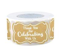 Oxtxuzdm Lot de 500 autocollants « Thank You For Celebrating With Us » - Fabriqués à la main - Pour cartes de Thanksgiving - Grand format