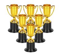 Oxtxuzdm Lot de 6 petits trophées légers de football - Cadeaux pour l'école de jeu, compétition dorée - Trophées de prix des champions