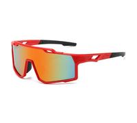 Oxtxuzdm Lunettes sportives unisexes avec corps ergonomique pour une conduite confortable, accessoires de course à pied, baseball, ajustement confortable pour la course à pied, Cadre rouge Mercur