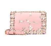 Oxtxuzdm Luxueux sac à bandoulière en chaîne avec broderie délicate et chaîne de perles, petit carré, un must have pour les créateurs de mode, sac à bandoulière confortable et élégant, b, One Size