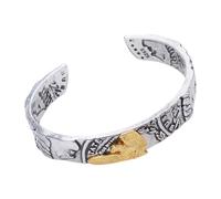 Oxtxuzdm Manchette avec visage souriant gravé - Design inspiré des pièces de monnaie - Réglable - Unisexe - Tendance - Réglable - Extrémité ouverte, taille unique, Comme décrit