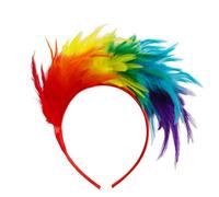 Oxtxuzdm Mardi Gras Party Plume Hairband Carnivals Hairhoop Head Accessoires Pour L'événement Danse Le Festival Musique Gathering Flower Headpiece