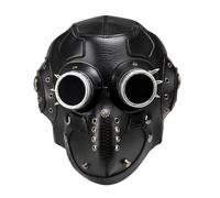 Oxtxuzdm Masque de protection pour motocyclistes style punk sangles réglables Cosplay Costume d'Halloween Fête Essentiel Halloween Biker Masque facial