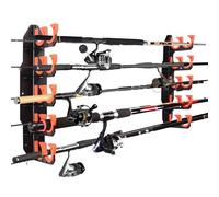 Oxtxuzdm Planificateur vertical de canne à pêche pour mur, sinon support de plafond peut contenir 10 arbres fermement, cinq cents cannes à pêche en ABS support mural