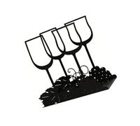 Oxtxuzdm Porte-serviettes sur le thème du verre, décoration de table en fer, pratique pour comptoir de cuisine, rangement pour les fêtes, repas quotidiens, rangement multifonctionnel de la vaisselle