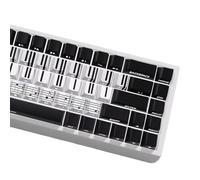 Oxtxuzdm Profil original 74 touches de piano rétroéclairées pour claviers Mech 60-68 Mécaniques Design transparent PBT touches pour jeux vidéo