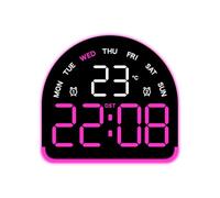 Oxtxuzdm Réveil numérique pour chambre à coucher, table de chevet, alarmes numériques avec alarme de température du jour de la semaine pour chambre à coucher