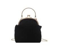 Oxtxuzdm Sac de soirée élégant avec sangle de chaîne réglable - Sac à main à bandoulière tendance pour mariage, banquet, bal de fin d'année, événement, Noir , 17.5x18.5cm