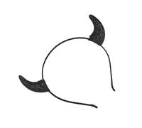 Oxtxuzdm Serre-tête en corne de diable poudre scintillante pour fête, réunion, cosplay, serre-tête série sombre, accessoire de costume de diable