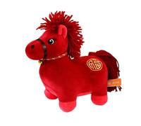 Oxtxuzdm Starsign Horse Fleece Twenty Six Newyear Decoration Soft Toy Symbolizing Success Courage Ideal Present for Family Comrades Comfortable Horse Packed Toy Decoration