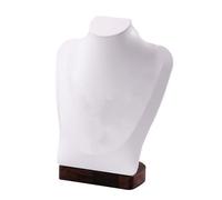Oxtxuzdm Support de bijoux en noyer en forme de mannequin pour présenter des colliers et des chaînes, accessoire de mode, présentoir de collier pour la maison